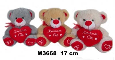 Opakowanie Miś z sercem 17cm MIX