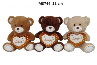 Opakowanie Miś z sercem 22cm MIX