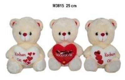 Opakowanie Miś z sercem 25cm MIX