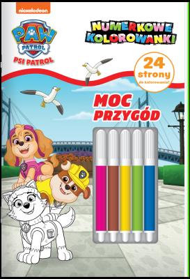 Moc przygód. Psi Patrol. Numerkowe kolorowanki. Autor: Opracowanie zbiorowe. SmakLiter.pl Okładka książki Moc przygód. Psi Patrol. Numerkowe kolorowanki