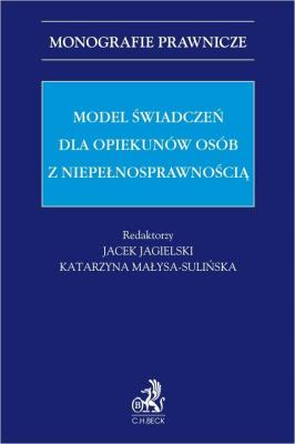 Okładka książki Model świadczeń dla opiekunów osób z...