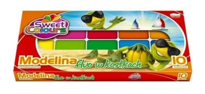 Opakowanie Modelina 10 kol.fluo w kostkach