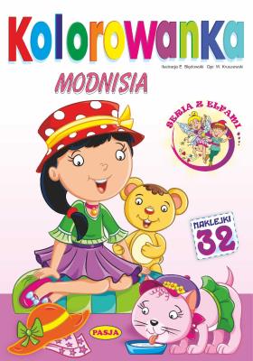 Modnisia. Kolorowanka. Autor: Ernest Błędowski, Kruszewski Włodzimierz. SmakLiter.pl Okładka książki Modnisia. Kolorowanka