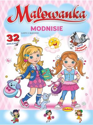 Modnisie. Malowanka. Autor: Kruszewski Włodzimierz, Ernest Błędowski. SmakLiter.pl Okładka książki Modnisie. Malowanka