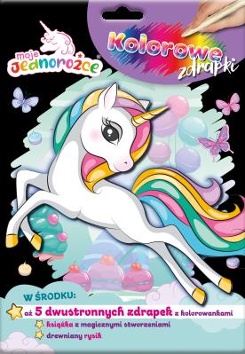 Okładka książki Moje Jednorożce Kolorowe zdrapki cz.1