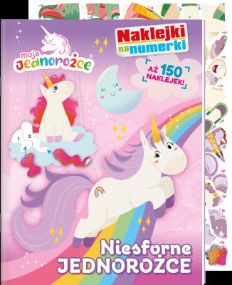 Okładka książki Moje Jednorożce. Naklejki na numerki cz. 2 Niesforne jednorożce