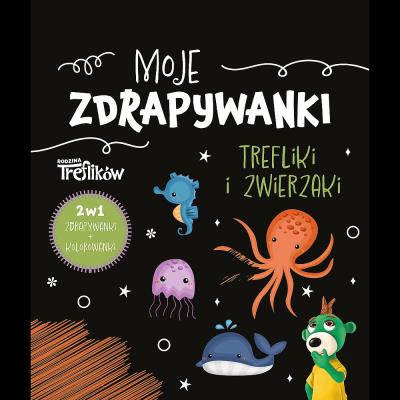Moje zdrapywanki. Trefliki i zwierzaki. Autor: Opracowanie zbiorowe. SmakLiter.pl Okładka książki Moje zdrapywanki. Trefliki i zwierzaki