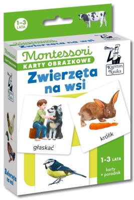 Okładka książki Montessori Karty obrazkowe Zwierzęta 1- lata