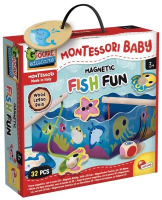 Montessori Wood Baby Fish Fun. Wydawca: Lisciani. SmakLiter.pl Opakowanie Montessori Wood Baby Fish Fun