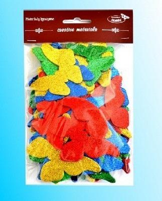 Opakowanie Motyle brokatowe 52szt