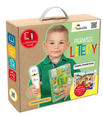Okładka książki Mówiąca książka interaktywna „Pierwsze litery” (książka + pióro)