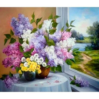 Opakowanie Mozaika diamentowa 5D - Kwiaty 40x30cm