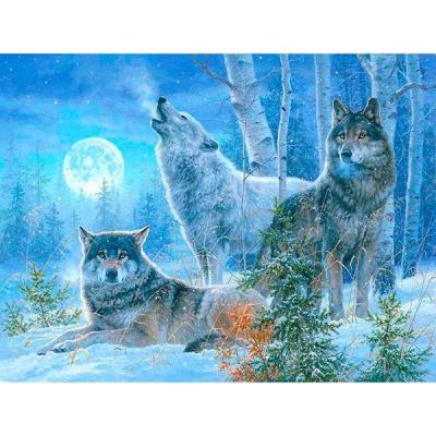 Opakowanie Mozaika diamentowa 5D - Wilki 40x30cm