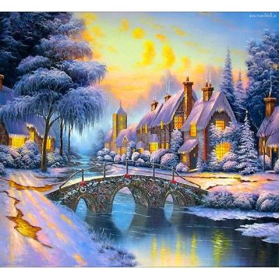 Opakowanie Mozaika diamentowa 5D - Zima 40x30cm
