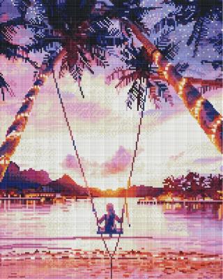 Opakowanie Mozaika diamentowa - Fioletowy świt 40x50cm