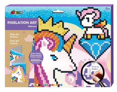 Opakowanie Mozaika kolorowe piksele jednorożec