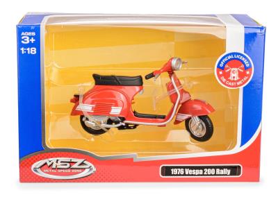 MSZ 1:18 1976 Vespa 200 Rally/67709/red. Wydawca: Daffi. SmakLiter.pl Opakowanie MSZ 1:18 1976 Vespa 200 Rally/67709/red