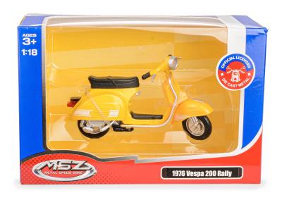 MSZ 1:18 1976 Vespa 200 Rally/67709/yellow. Wydawca: Daffi. SmakLiter.pl Opakowanie MSZ 1:18 1976 Vespa 200 Rally/67709/yellow