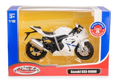 MSZ 1:18 SUZUKI GSX-R1000/67703/white. Wydawca: Daffi. SmakLiter.pl Opakowanie MSZ 1:18 SUZUKI GSX-R1000/67703/white