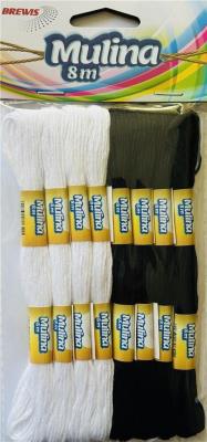 Mulina biała i czarna 8m. Wydawca: Brewis. SmakLiter.pl Opakowanie Mulina biała i czarna 8m