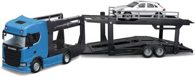 Multicar Carrier laweta Scania BBURAGO. Wydawca: BBurago. SmakLiter.pl Opakowanie Multicar Carrier laweta Scania BBURAGO