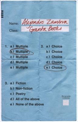 Multiple Choice. Autor: Zambra Alejandro. SmakLiter.pl Okładka książki Multiple Choice