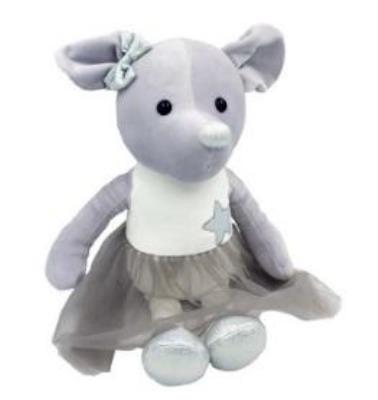 Opakowanie Myszka Lila srebrna 33cm