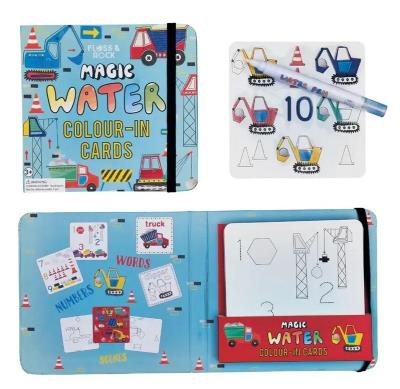 Na Budowie Kolorowanka Wodna z Pisakiem 10 kart. Wydawca: Floss & Rock. SmakLiter.pl Opakowanie Na Budowie Kolorowanka Wodna z Pisakiem 10 kart