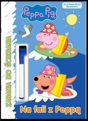 Okładka książki Na fali z Peppą. Zadania do ścierania