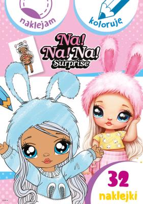 Na! Na! Na! Surprise. Naklejam i koloruję. Autor:   Praca zbiorowa. SmakLiter.pl Okładka książki Na! Na! Na! Surprise. Naklejam i koloruję