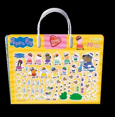 Okładka książki Na podwórku z Peppą. Kocham naklejać. Świnka Peppa