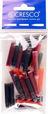 Naboje do piór mix kolorów 25 sztuk. Wydawca: CRESCO. SmakLiter.pl Opakowanie Naboje do piór mix kolorów 25 sztuk