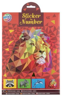 Naklejanie po numerach A4 Lew. Wydawca: ANTELLA. SmakLiter.pl Opakowanie Naklejanie po numerach A4 Lew