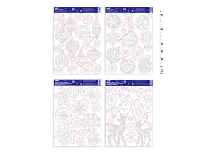 Opakowanie Naklejka bożonarodzeniowa brokat 20x30cm MIX