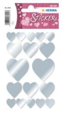 Opakowanie Naklejka Decor srebrne serca