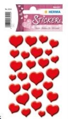 Opakowanie Naklejka Magic czerwone serca