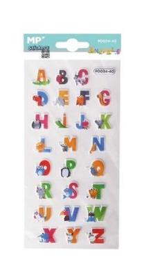 Opakowanie Naklejki 3D alfabet zwierzaki