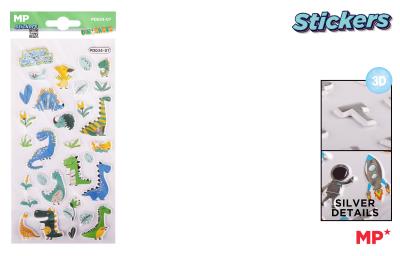 Opakowanie Naklejki 3D dinozaury