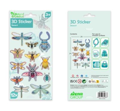 Naklejki 3D - Insekty. Wydawca: AVENIR. SmakLiter.pl Opakowanie Naklejki 3D - Insekty