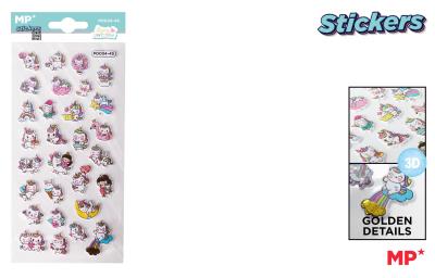 Opakowanie Naklejki 3D jednorożce