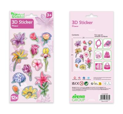 Naklejki 3D - Kwiaty. Wydawca: AVENIR. SmakLiter.pl Opakowanie Naklejki 3D - Kwiaty