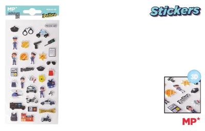 Opakowanie Naklejki 3D policja