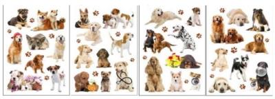 Opakowanie Naklejki 3D psy MIX