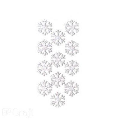 Opakowanie Naklejki brokatowe 3D Śnieżynki (12 sztuk)