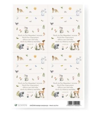 Naklejki dedykacyjne - Niech cię Pan. Wydawca: Szaron. SmakLiter.pl Opakowanie Naklejki dedykacyjne - Niech cię Pan