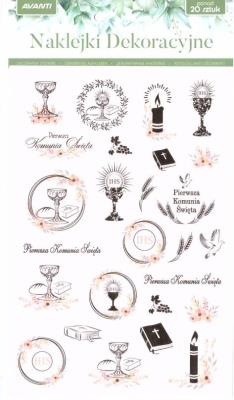 Opakowanie Naklejki dekoracyjne Pierwsza Komunia 20szt