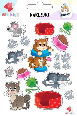 Naklejki dla dzieci Co robi kot. Wydawca: All4Kids. SmakLiter.pl Opakowanie Naklejki dla dzieci Co robi kot
