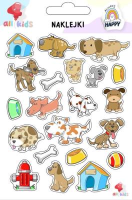 Naklejki dla dzieci Co robi pies. Wydawca: All4Kids. SmakLiter.pl Opakowanie Naklejki dla dzieci Co robi pies