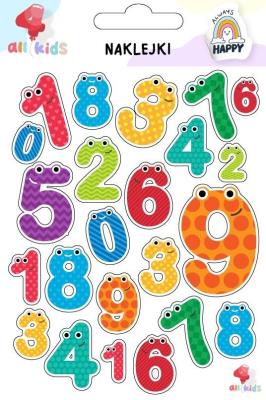 Naklejki dla dzieci Cyferki. Wydawca: All4Kids. SmakLiter.pl Opakowanie Naklejki dla dzieci Cyferki