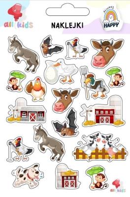 Naklejki dla dzieci Farma zwierzęta 2. Wydawca: All4Kids. SmakLiter.pl Opakowanie Naklejki dla dzieci Farma zwierzęta 2